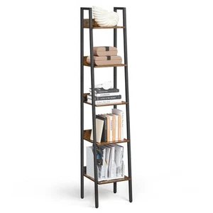 Bookshelf, 5-Tier Narrow Book Shelf, 11.8 x 13.3 x 55.1 Inches, Ladder Shelf ... - Picture 1 of 9