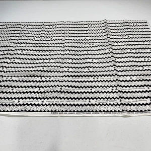andover quilting fabric cotton black chevron dots 43x37 1 yards 2002 - Picture 1 of 8
