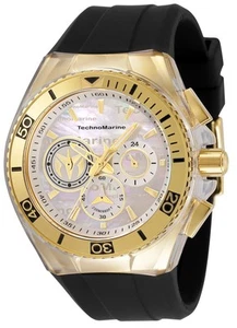 TechnoMarine Herrenuhr TM-120022 Cruise California gold mit schwarzem Armband 46 mm - Bild 1 von 3