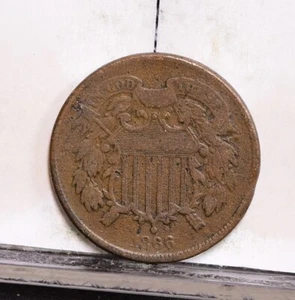 1866 Two Cent Piece - VG (#58143-L) - Picture 1 of 8