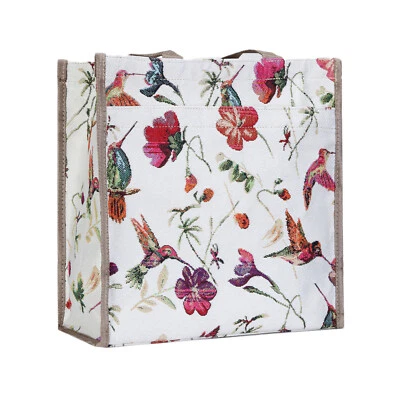 Signare Tapestry Shopping Bag For Woman in Humming Bird Design - Image 1 of 4
