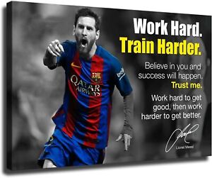 Soccer Superstar Lionel Messi Poster Be Strong Be Brave Be Humble Poster Legenda
