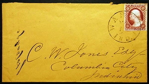 3c Orange Brown Type I 1851 VF on Cover - Picture 1 of 3