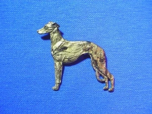 Wild colored Pewter Pin standing Whippet Greyhound Sighthound Dog Jewelry Waa1 - Picture 1 of 1