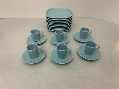 22 Piezas - IKEA 365 - Tazas, Platillos y Platos de Pastelería Espresso Azul Claro Foto 1 de 4