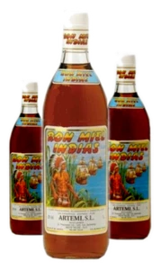 3 x Ron Miel INDIAS Artemi HonigRum 20 Vol. % Literflasche