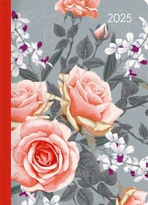 Daily Journal Style Roses 2025 - Taschenkalender Mini-Buchkalender A6 - Roses - Bild 1 von 2