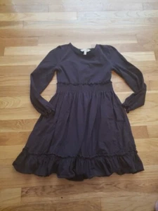 Matilda Jane Girls Black Long Sleeve Knee Length Dress Ruffles Size 8 - Picture 1 of 8