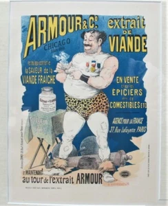 Les Maitres de l'affiche "Armour & Co. Chicago" Lithograph  c. 1900  A. Guillame - Picture 1 of 8