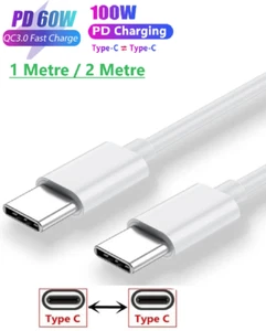 SUPER Fast High Speed PD 100W 60W USB Type C to USB C Cable for Android Samsung - Picture 1 of 9