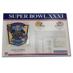 1997 NFL Super Bowl XXXI Patch New England Patriots Green Bay Packers - Picture 1 of 1