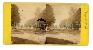 Newport NH - ESCENA CALLEJERA EN VERANO - c1880s Stereoview - Imagen 1 de 2