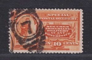 United States Scott E3 VF Used 1893 10¢ Orange Special Delivery SCV $50 - Picture 1 of 2