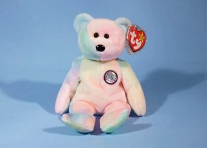 Ty Beanie Babies B.B 1999 Birthday Bear Plush Soft Toy New With Tag & Protector - Picture 1 of 3