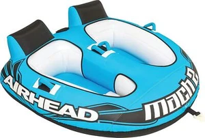 Tubo remolcable inflable para 2 personas barco de remolque deportes acuáticos paseos en bote río - Imagen 1 de 6