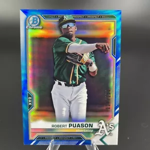 2021 Bowman Chrom #BCP-218 Serie/150 Robert Puason Oakland A's KOSTENLOSER VERSAND - Bild 1 von 3