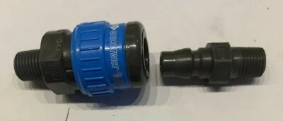 Lockable Plastic Air Fitting Nitto-Style Set of 2, 1x Male, 1x Female 1/4"thread - image 1 of 4