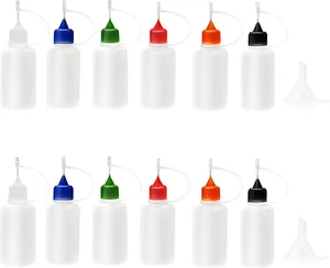 12 Pcs 1 Ounce Precision Tip Applicator Bottles, 30ML Needle Tip Glue Bottles fo - Picture 1 of 12