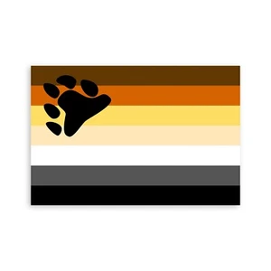 Bear Pride Flag Sticker  - [4'' x 6''] - Foto 1 di 1