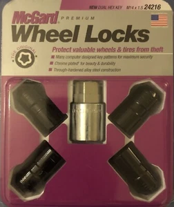 McGard Black Wheel Lock Set with Duel Hex Key size M14x1.5 24216 - Picture 1 of 2
