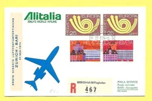 (040) BUSTA PRIMO GIORNO AVIAZIONE CIVILE COMPAGNIA ALITALIA 1974 - Foto 1 di 2