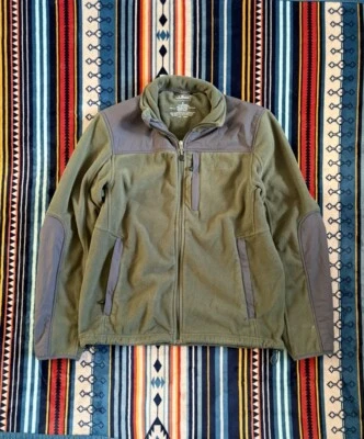Chaqueta polar de senderismo LL Bean verde vintage - para hombre talla pequeña, medidas mostradas Foto 1 de 4