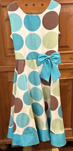 Rare Editions Mädchen Party Kleid elfenbein braun blau grün Reifrock ärmellos 16 - Bild 1 von 6