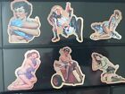 Six Vintage Retro Stickers Adult Pin up Sailor Jerry Sexy Lady (C3)