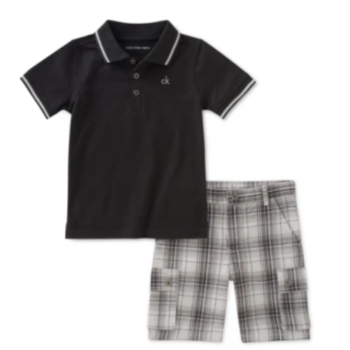 New Calvin Klein Boys 4-7 Shirt and Short Set - Pick Size & Color - MSRP:$55 - Image 1 of 1