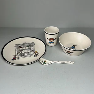 Barbo Toys Pippi Longstocking Melamine Cup, Plate, Bowl and Spoon Set - Picture 1 of 24