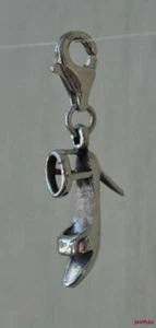 Sterling Silver 925 Charm High Heel Shoe Pump Clip On - Picture 1 of 1