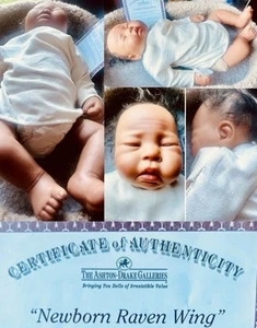 Ashton Drake "Newborn Raven Wing" So Truly Real Reborn Doll~RARE (No Box) - Picture 1 of 16