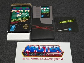 NES Nintendo 10-YARD FIGHT Complete HANGTAB CIB Black Box Game Hang Tab 5 Screw