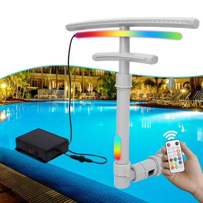 Fonte de piscina com luzes para piscinas acima e subterrâneas, sola spray camada dupla... - Imagem 1 de 4