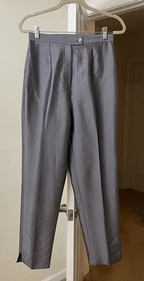 Pantalones Sag Harbor Vintage y2k Bice Plateados Cónicos Frente Plano Para Mujer 10 Medianos Foto 1 de 3