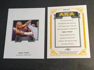 2012 Leaf BLANK BACK PROOF MISSING AUTO/FOIL & # AKA Mike Tyson - Picture 1 of 2