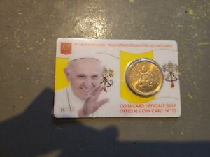 Vatican Coincard N°10,  50 Cent Euro 2019