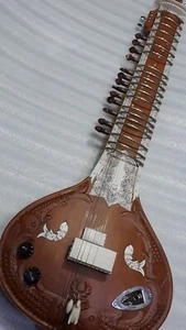 SITAR PROFESSIONAL WELL SEASONED TUN  WOODEN  HANDMADE FLAT BACK VERY GOOD SOUND - Picture 1 of 9