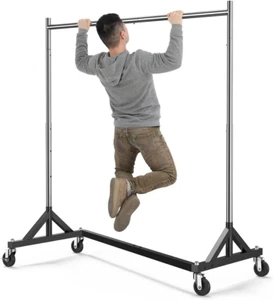 Commercial Z Base Garment Rack Hold 400LBS Heavy Duty Clothing Rack Adjustable R - Picture 1 of 8