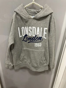 LONSDALE - Grey Sweatshirt Hoodie - Size 7 - EUC - Picture 1 of 6