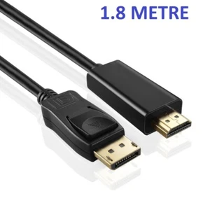 1.8M  DisplayPort DP Display Port to HDMI Male Plug Display/Monitor/TV Cable - Picture 1 of 4