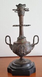   bougeoir porte encens en bronze  Asie indochine napoléon XIX      