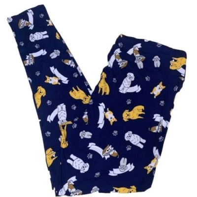 LuLaRoe Mujer Leggings Talla TC Azul Perros Pata Estampados Cachorros Altos y Curvilíneos Nuevos con Etiquetas Foto 1 de 4
