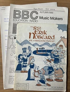 The Saga Of Erik Nobeard BBC TEACHER'S BOOKLET 1986 Schools CLASS MUSIC MAKERS - Picture 1 of 10