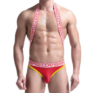 Men Borat Jockstrap GYM Thong Underwear Stretchy Mankini G-String Sports Shorts