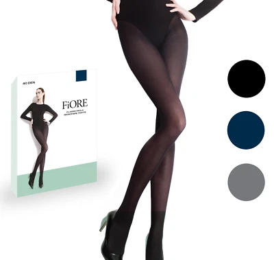 FIORE PAULA Damen Feinstrumpfhose blickdichte Winter 40 Den Gr. 2S-5XL C5112 - Bild 1 von 4