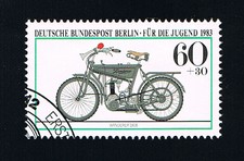 GERMANIA BERLINO BERLIN 1 FRANCOBOLLO PRO GIOVENTU MOTO 1983 timbrato (BB694)