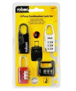 4 Stück 3-stellige Zahlenschlösser Vorhängeschloss Schließfach Schloss Haus Gepäck Reise - Bild 1 von 8