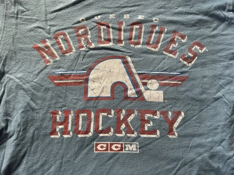Quebec Nordiques CCM Retro Style T-shirt (size L) Cover