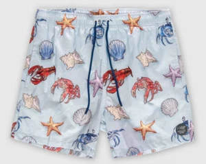 Psycho Atún Bottom Feeders Cangrejo Playa Bañador Piscina Pantalones Cortos Para Hombres Azul Mediano Nuevo con Etiquetas - Imagen 1 de 4